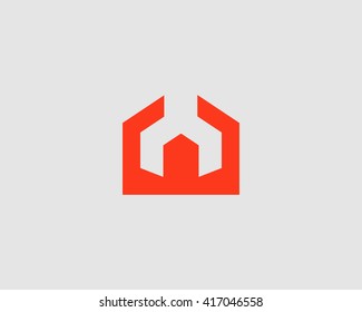 House repair service tool shop sign logotype. Creative idea wrench home icon vector creative mechanic symbol logo icon. Negative space symbol. 