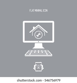 House repair services - Vector icon for computer website or application