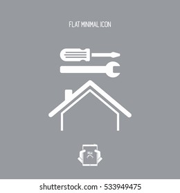 House repair services - Vector web icon