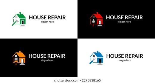 House repair symbol set. Vector illustration.