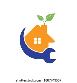 House repair vector logo design template. Home restoration and renovation service logo design.	
