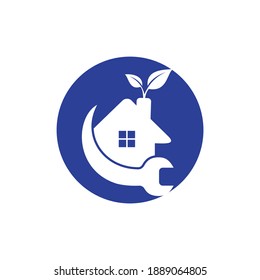 House repair vector logo design template. Home restoration and renovation service logo design.	
