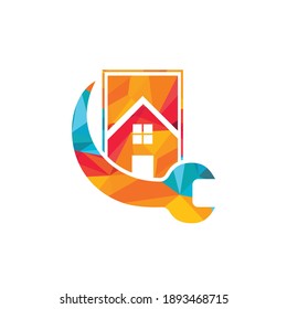House repair vector logo design template. Home restoration and renovation service logo design.	
