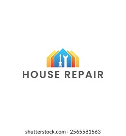 House Repairs logo design template vector illustration. House renovation symbol, icon.