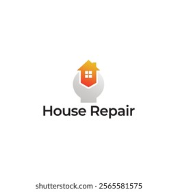 House Repairs logo design template vector illustration. House renovation symbol, icon.