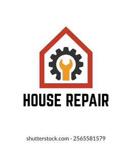 House Repairs logo design template vector illustration. House renovation symbol, icon.