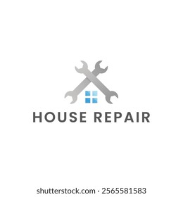 House Repairs logo design template vector illustration. House renovation symbol, icon.