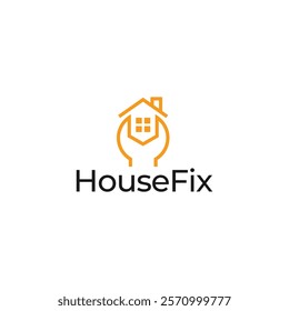 House Repairs logo design template vector illustration. House renovation symbol, icon.