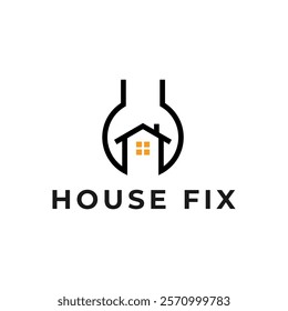 House Repairs logo design template vector illustration. House renovation symbol, icon.