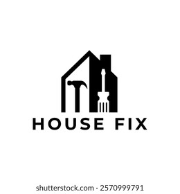 House Repairs logo design template vector illustration. House renovation symbol, icon.