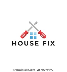 House Repairs logo design template vector illustration. House renovation symbol, icon.