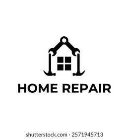 House Repairs logo design template vector illustration. House renovation symbol, icon.