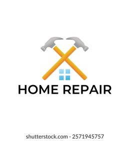 House Repairs logo design template vector illustration. House renovation symbol, icon.
