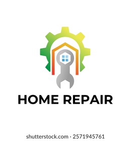 House Repairs logo design template vector illustration. House renovation symbol, icon.