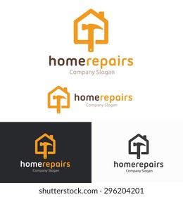 House  Repairs Shop Logo Template