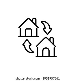 House Replace icon in vector. Logotype