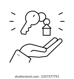 vector de icono de línea de investigación de casa. signo de investigación de casa. símbolo de contorno aislado ilustración negra