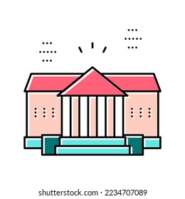 vector de icono de color de residencia de la casa. signo de residencia de la casa. ilustración de símbolo aislado