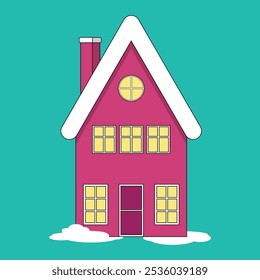 House Or Residence And Snow