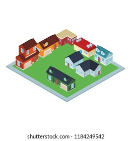House residences isometric