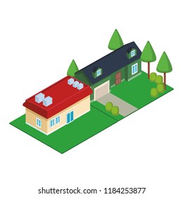 House residences isometric