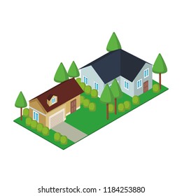 House residences isometric