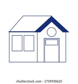 house residential property isolated icon white background vector illustration