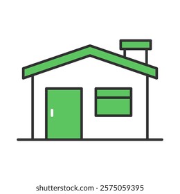 House. Residential Property, Living Space, Family Home. Vector Editable Stroke Icon.