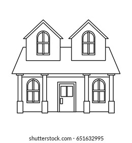 House Residential Real Estate Two Story Stock Vector (royalty Free 