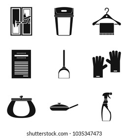 House rest icons set. Simple set of 9 house rest vector icons for web isolated on white background