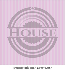 House retro pink emblem