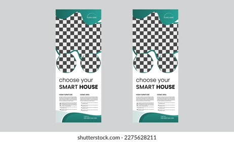 House roll up banner poster set social media post face book cover design.