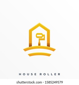 House Roller Illustration Vector Template. Suitable for Creative Industry, Multimedia, entertainment, Educations, Shop, and any related business