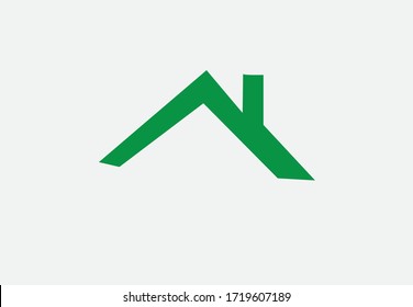 House Roof And Chimney. Vector Drawing.