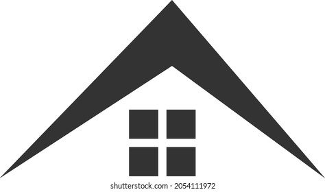 House roof icon with flat style. Isolated vector house roof icon image, simple style.