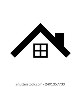 House roof icon illustrated on background