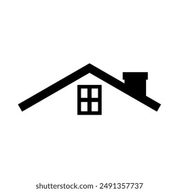 House roof icon illustrated on background