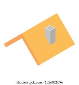 House roof icon. Isometric of house roof vector icon for web design isolated on white background