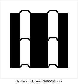 House roof icons set. house roof vector icon for web design isolated on black and white background