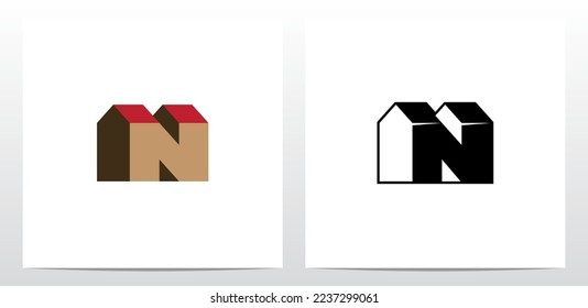 House Roof Letter Logo Design N