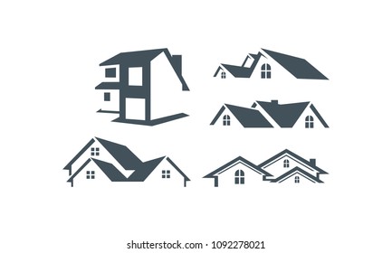 house and roof logo