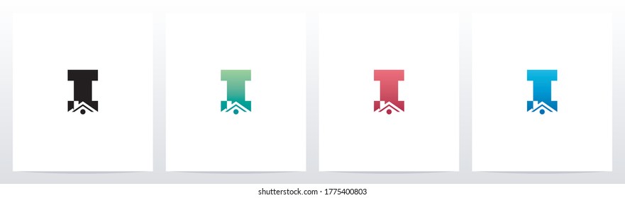 House Roof On Letter Logo Design I