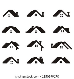 House Roof Real Estate and Building Icons