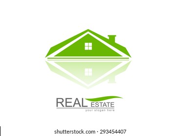 House  Roof Real Estate logo design
