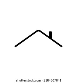 House roof simple icon vector. Flat design.ai