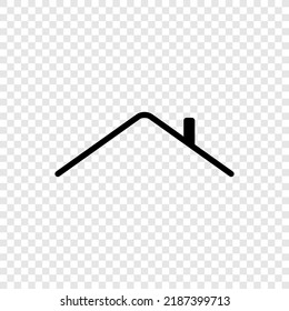 House roof simple icon vector. Flat design. Transparent grid.ai