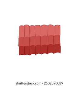 house roof tile cartoon. texture construction, red home, new building house roof tile sign. isolated symbol vector illustration