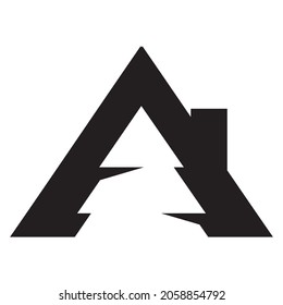 Icono de concepto del logotipo del árbol de la casa