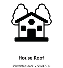 Icono del Vector del tejado de la casa que puede modificar o editar fácilmente

