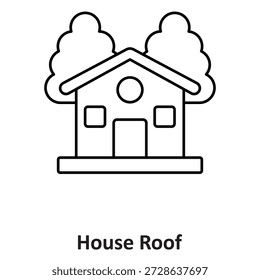 Icono del Vector del tejado de la casa que puede modificar o editar fácilmente

